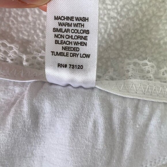 Frederick's of Hollywood Cora Cotton Lace Thong White 1X NWT - Picture 9 of 10